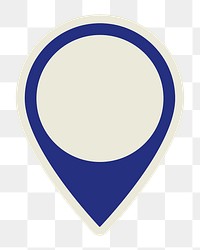 PNG blue location pin icon, transparent background