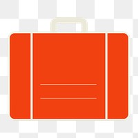 PNG red business briefcase icon, transparent background