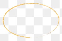 PNG yellow oval textured line, transparent background