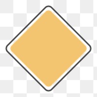 PNG yellow square badge, transparent background