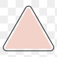 PNG pink triangle badge, transparent background