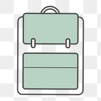 PNG mint green backpack icon, transparent background