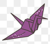 Bird origami png clipart, transparent background. Free public domain CC0 image.