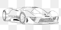 Sports car png clipart, transparent background. Free public domain CC0 image.