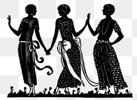 PNG Women's fashion vintage  illustration, transparent background. Free public domain CC0 image.