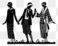 PNG Women's fashion vintage  illustration, transparent background. Free public domain CC0 image.