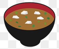 PNG Japanese miso soup sticker,  transparent background. Free public domain CC0 image.