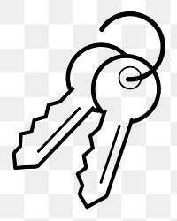 PNG Key chain sticker,  transparent background. Free public domain CC0 image.