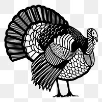 PNG Turkey bird silhouette sticker,  transparent background. Free public domain CC0 image.