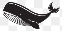 PNG Whale silhouette sticker, transparent background. Free public domain CC0 image.