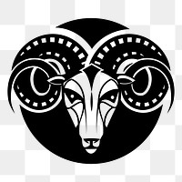 PNG Capricorn zodiac astrology, year of goat sticker,  transparent background. Free public domain CC0 image.