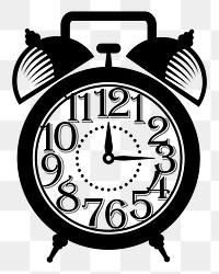 PNG Alarm clock sticker,  transparent background. Free public domain CC0 image.