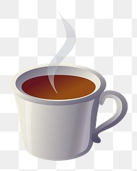 PNG Hot coffee sticker, transparent background. Free public domain CC0 image.