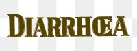 PNG Diarrhoea word sticker,  transparent background. Free public domain CC0 image.