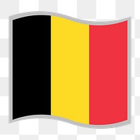 PNG Belgium flag sticker, transparent background. Free public domain CC0 image.