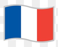 PNG France flag sticker,  transparent background. Free public domain CC0 image.