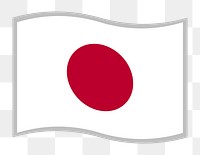 PNG Japan flag sticker, transparent background. Free public domain CC0 image.