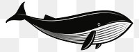 PNG Whale silhouette sticker, transparent background. Free public domain CC0 image.