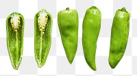 Jalapeno pepper  png, healthy food, transparent background