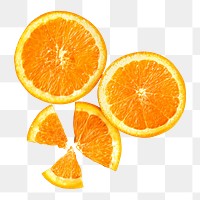 Orange slices png, food element, transparent background