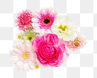 Pink spring png flower arrangement, transparent background