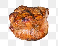 Grilled meat steak png meal, transparent background