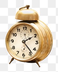 Vintage alarm clock png, transparent background