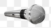 PNG microphone collage element, transparent background