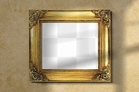 Vintage photo frame png transparent mockup