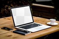 Laptop screen png mockup, transparent design