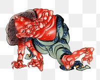 PNG Oni demon, traditional painting by G.A. Audsley-Japanese illustration, transparent background. Remixed by rawpixel.