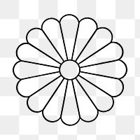 PNG Japanese flower, line art illustration, transparent background. Remixed by rawpixel.