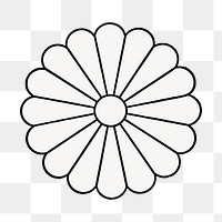 PNG Japanese flower, line art illustration, transparent background. Remixed by rawpixel.