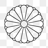 PNG Japanese flower, line art illustration, transparent background. Remixed by rawpixel.