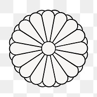 PNG Japanese flower, line art illustration, transparent background. Remixed by rawpixel.