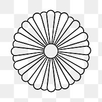PNG Japanese flower, line art illustration, transparent background. Remixed by rawpixel.