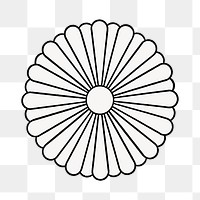 PNG Japanese flower, line art illustration, transparent background. Remixed by rawpixel.