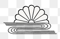 PNG Flower river, line art symbol illustration, transparent background. Remixed by rawpixel.