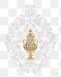 Decorative ornament png vintage illustration, transparent background. Remixed by rawpixel. 