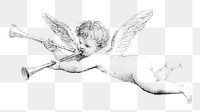 Cherub png vintage illustration, transparent background. Remixed by rawpixel. 