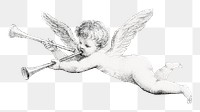 Cherub png vintage illustration, transparent background. Remixed by rawpixel. 