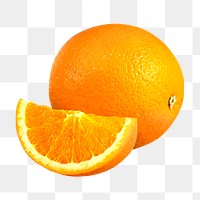 Fresh orange png, transparent background