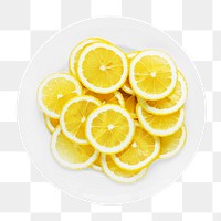 PNG Closeup of lemon, collage element, transparent background.