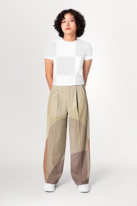 Women's crop top png mockup, transparent design