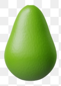 PNG 3D avocado fruit, element illustration, transparent background