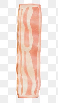 PNG 3D bacon meat, element illustration, transparent background