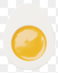 PNG 3D boiled egg, element illustration, transparent background