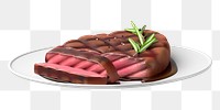 PNG 3D beef steak, element illustration, transparent background