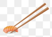 PNG 3D salmon sushi, element illustration, transparent background