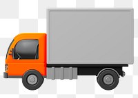 PNG 3D logistic truck, element illustration, transparent background